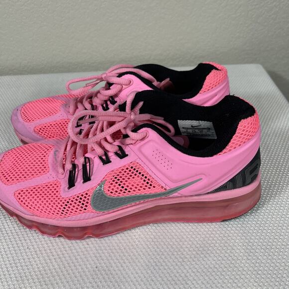 WOMENS NIKE AIR MAX 2013 POLARIZED PINK REFLECTIVE SILVER 555363-601 SZ 8 - Picture 6 of 12